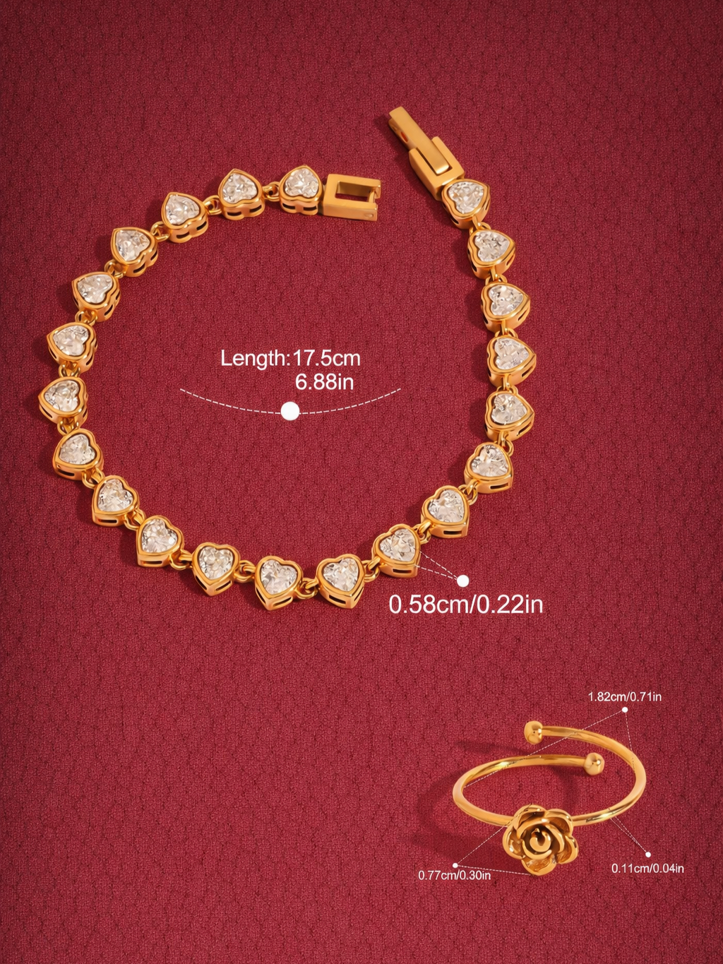 Heartline Rosette Duo