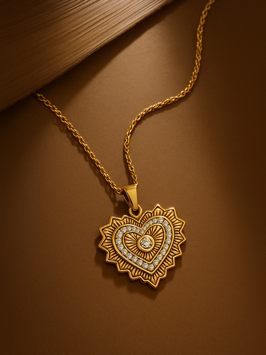 Golden Heartbeat Necklace
