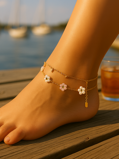 Pastel Bloom Anklet