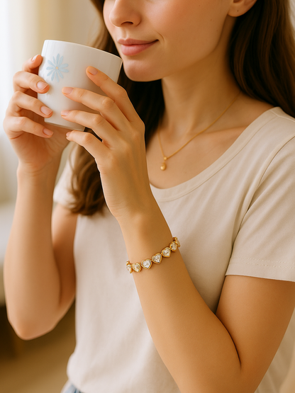 Dazzle Heartline Bracelet