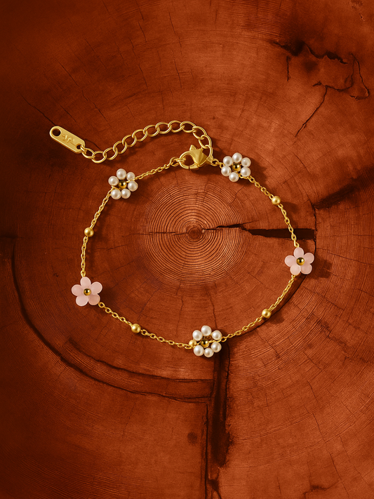 Pastel Bloom Anklet