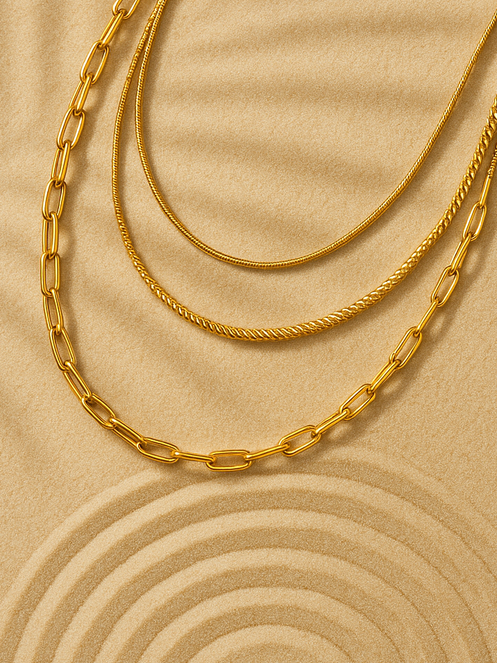 Triple Luxe Link Necklace
