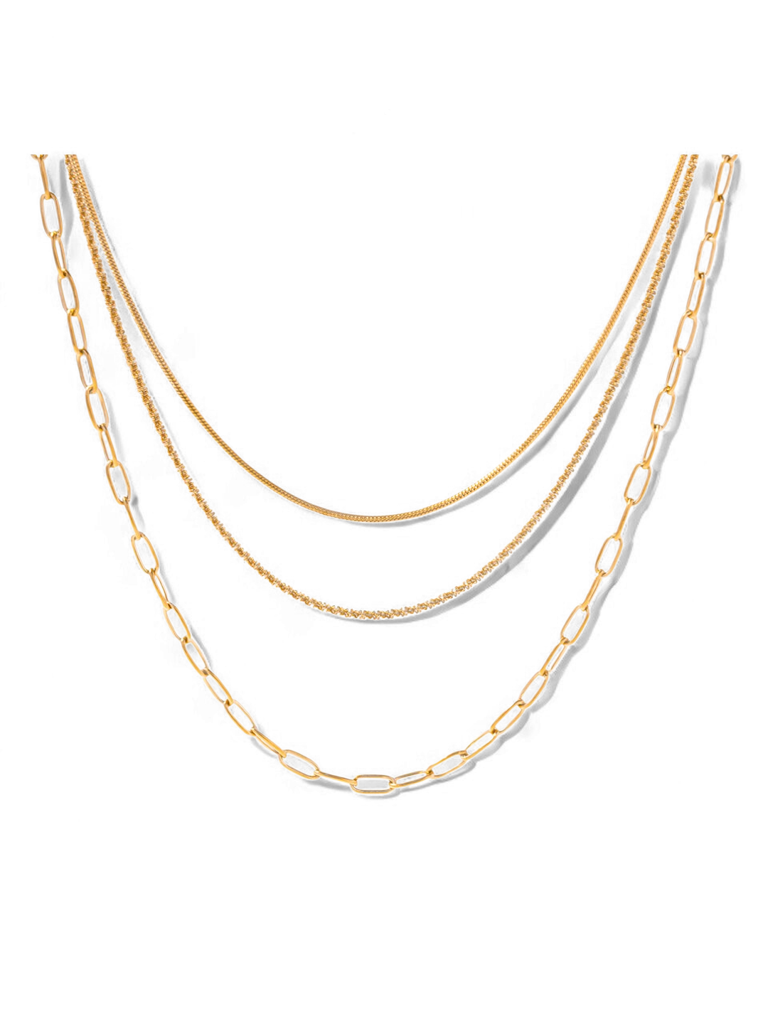 Triple Luxe Link Necklace