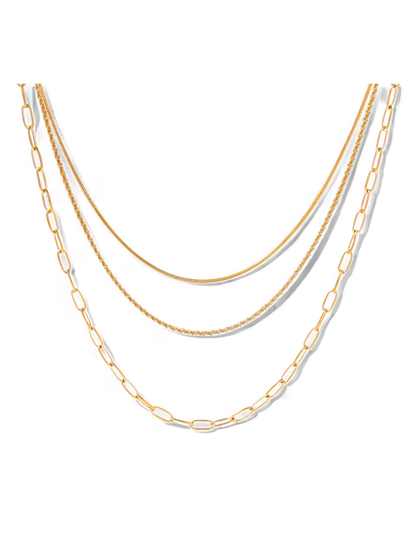 Triple Luxe Link Necklace