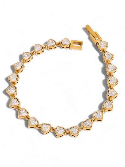 Dazzle Heartline Bracelet