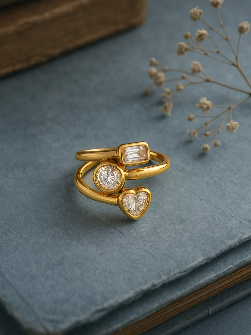 Three-Fold Sparkle Ring