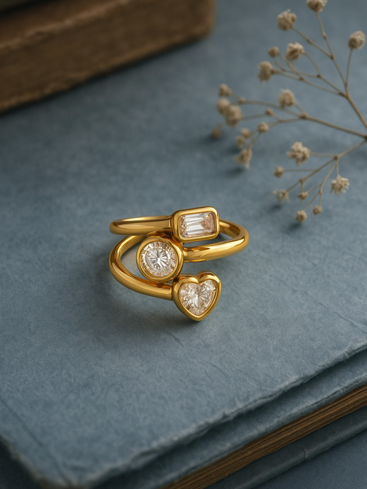 Three-Fold Sparkle Ring