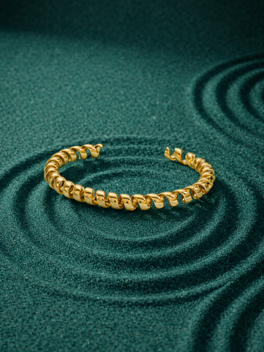 Golden Twirl Bangle