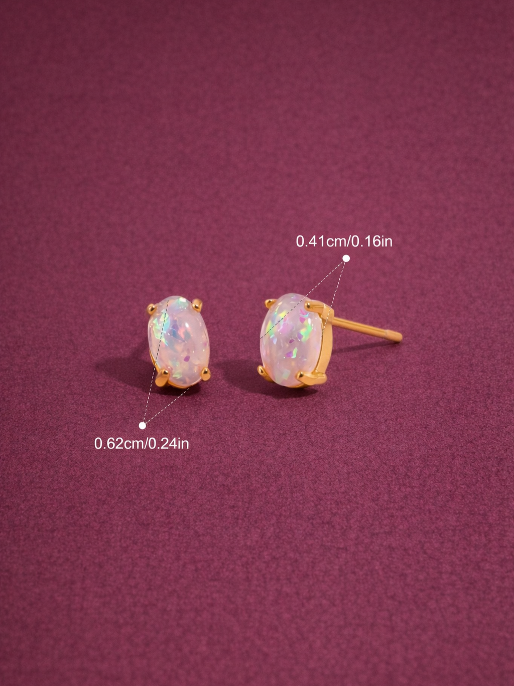 Iridescent Glow Studs