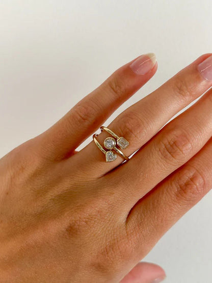 Three-Fold Sparkle Ring