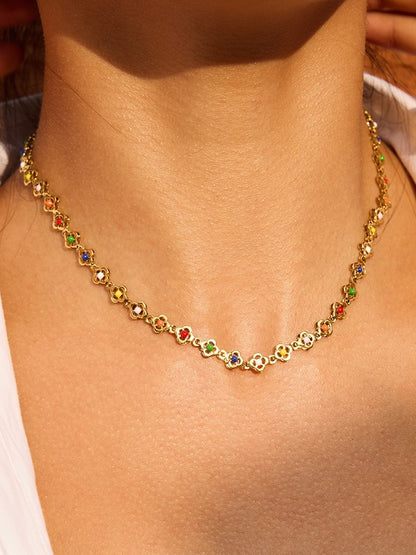 Rainbow Bloom Necklace