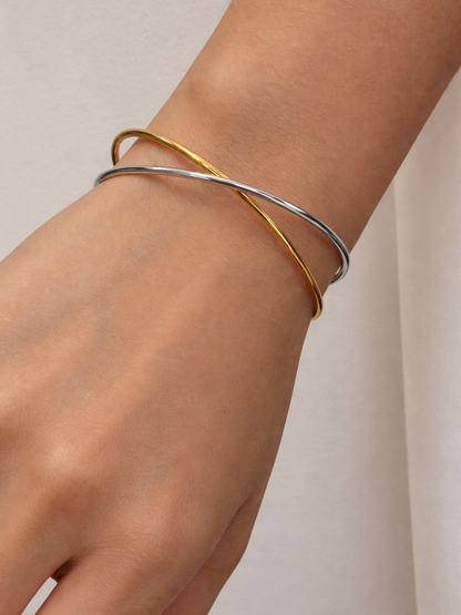 Twin Gleam Bangle