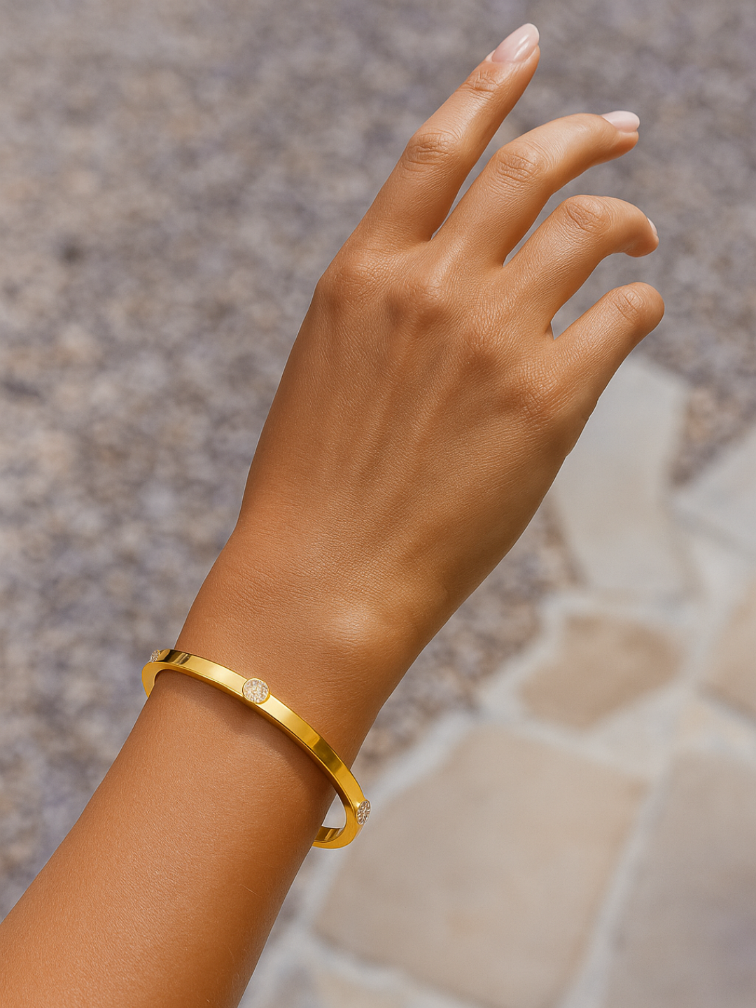 Golden Orbit Bangle